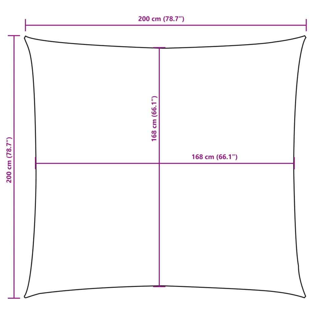 Sonnensegel Oxford-Gewebe Quadratisch 2x2 m Anthrazit