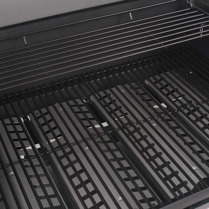 Gasgrill 4+1 Flammen Schwarz und Silbern