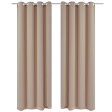 Verdunkelungsvorhänge 2 Stk. mit Metallösen 135 x 175 cm Creme