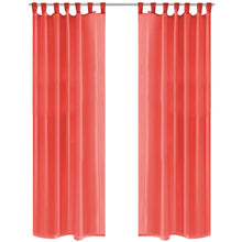 Voile-Gardinen 2 Stk. 140 x 225 cm Rot