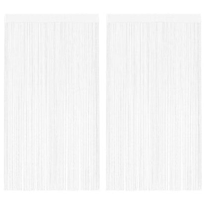 Fadenvorhang 2 Stk.100 x 250 cm Weiß