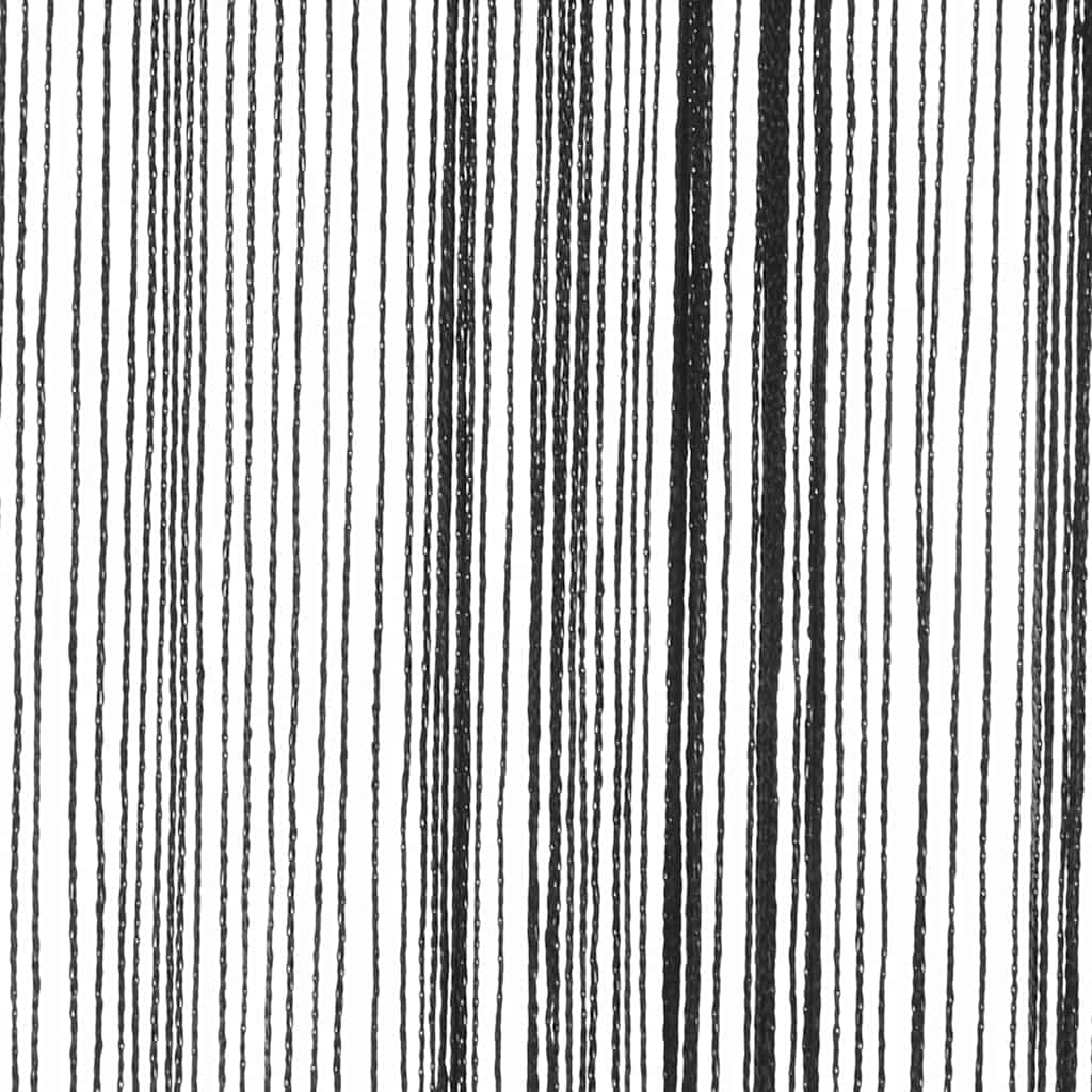 Fadenvorhänge 2 Stk. 140 x 250 cm Schwarz