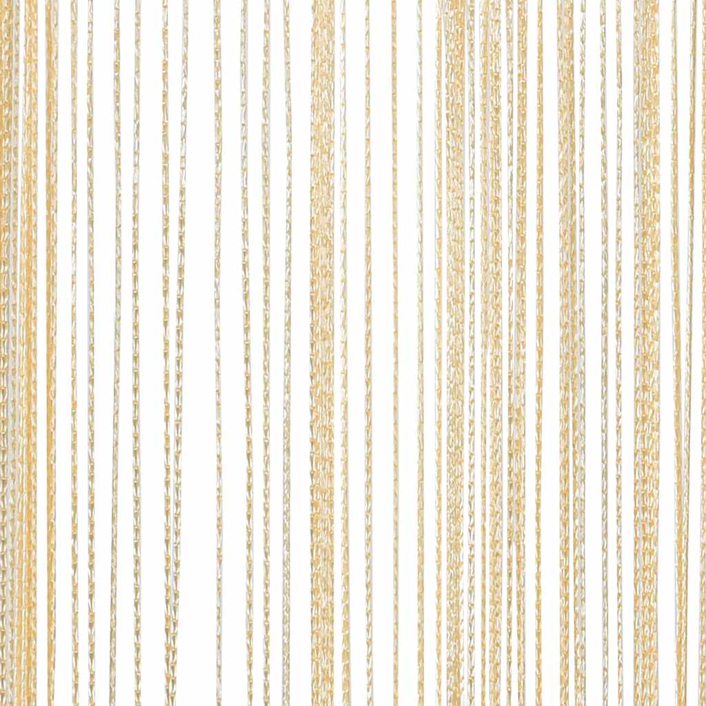 Fadenvorhänge 2 Stk. 100 x 250 cm Cremefarben
