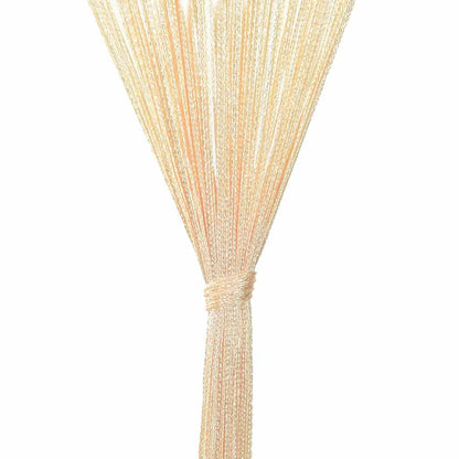 Fadenvorhänge 2 Stk. 140 x 250 cm Cremefarben