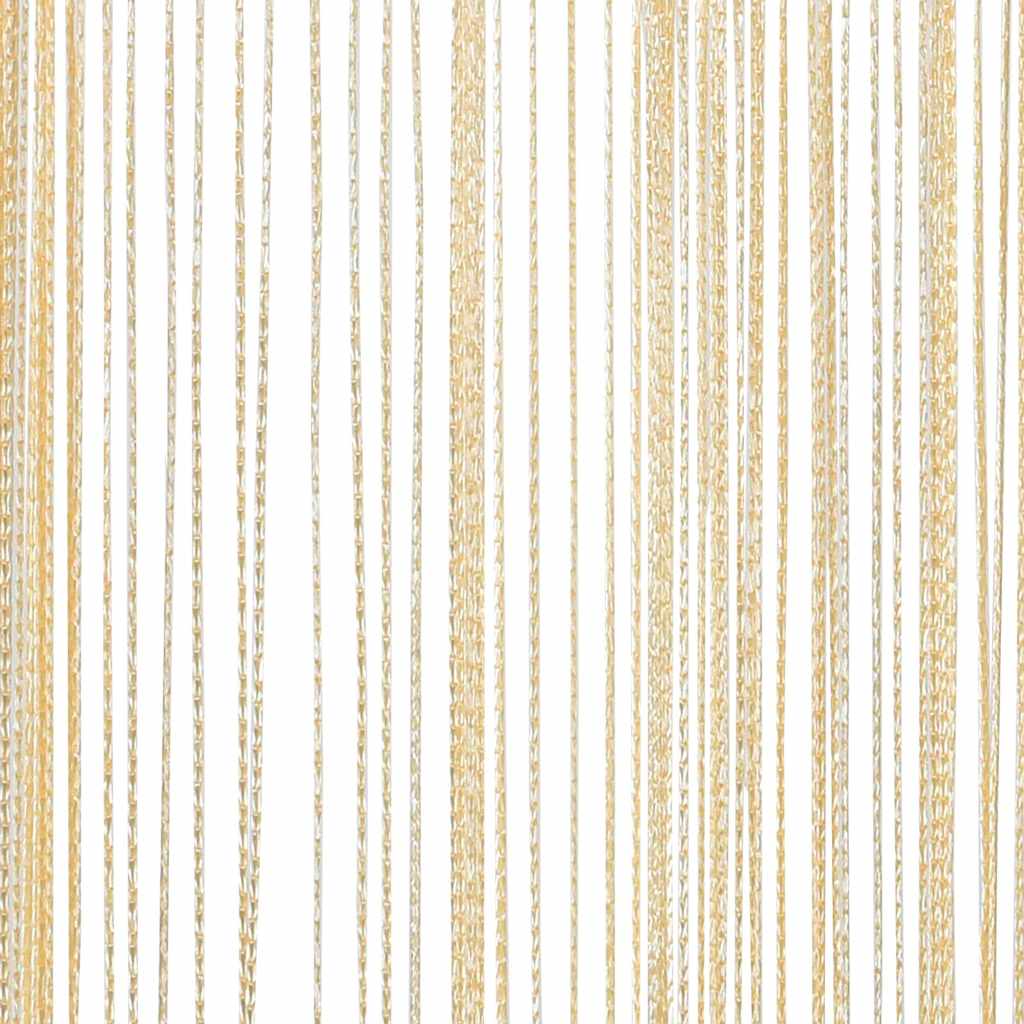 Fadenvorhänge 2 Stk. 140 x 250 cm Cremefarben