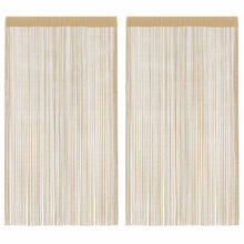 Fadenvorhänge 2 Stk. 100 x 250 cm Beige
