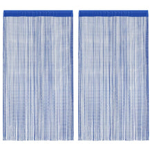 Fadenvorhänge 2 Stk. 100 x 250 cm Blau