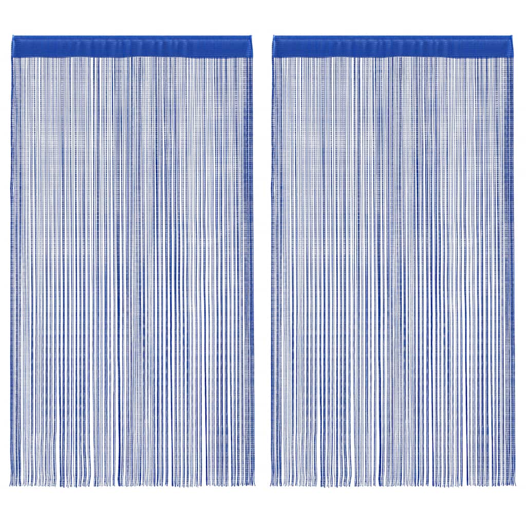 Fadenvorhänge 2 Stk. 140 x 250 cm Blau