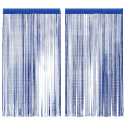 Fadenvorhänge 2 Stk. 140 x 250 cm Blau