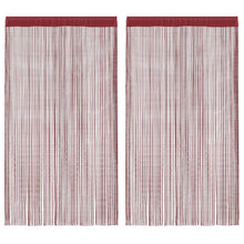 Fadenvorhänge 2 Stk. 140 x 250 cm Burgunderrot