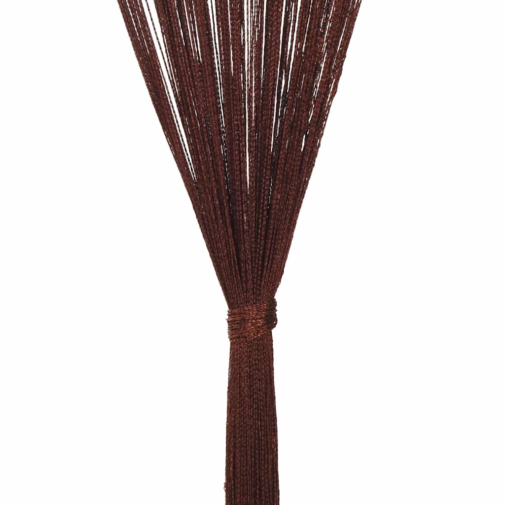 Fadenvorhänge 2 Stk. 140 x 250 cm Braun