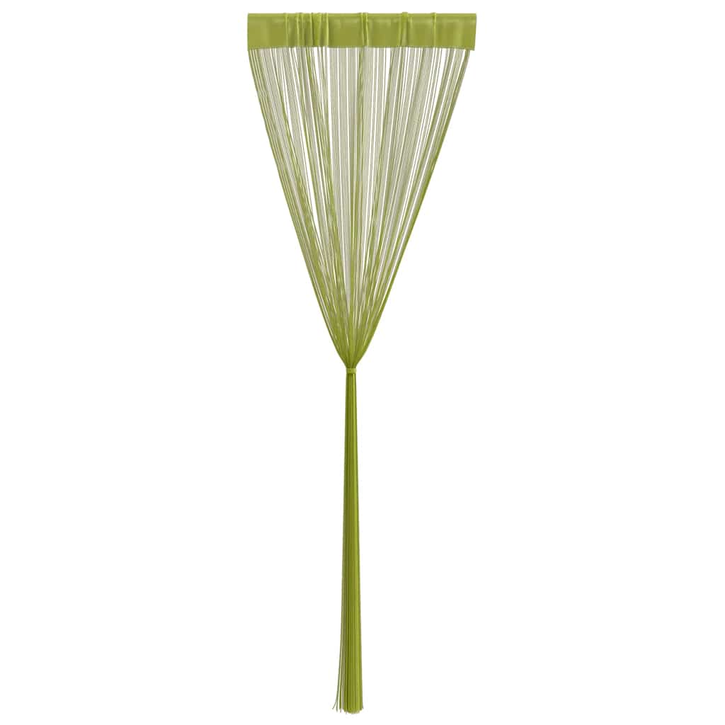 Fadenvorhänge 2 Stk. 140 x 250 cm Grün