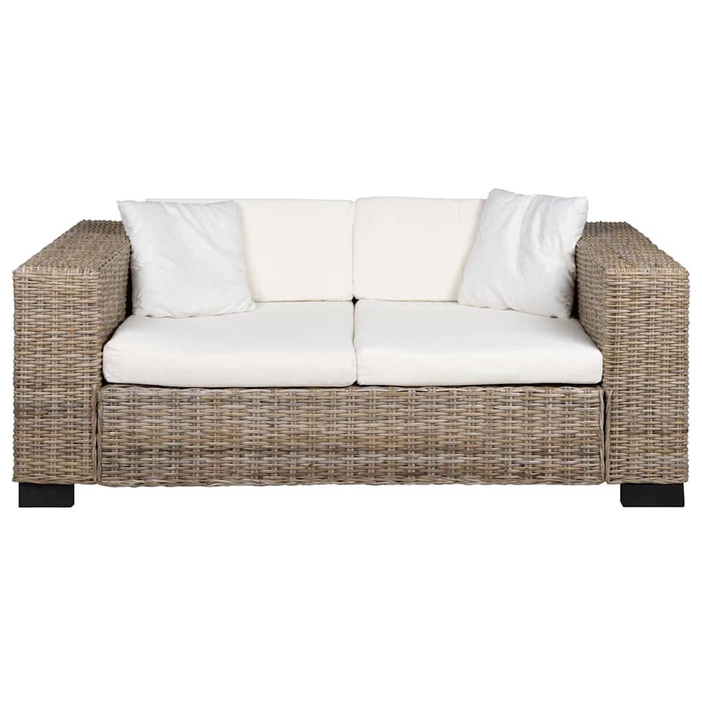2-Sitzer Sofa Echtes Rattan
