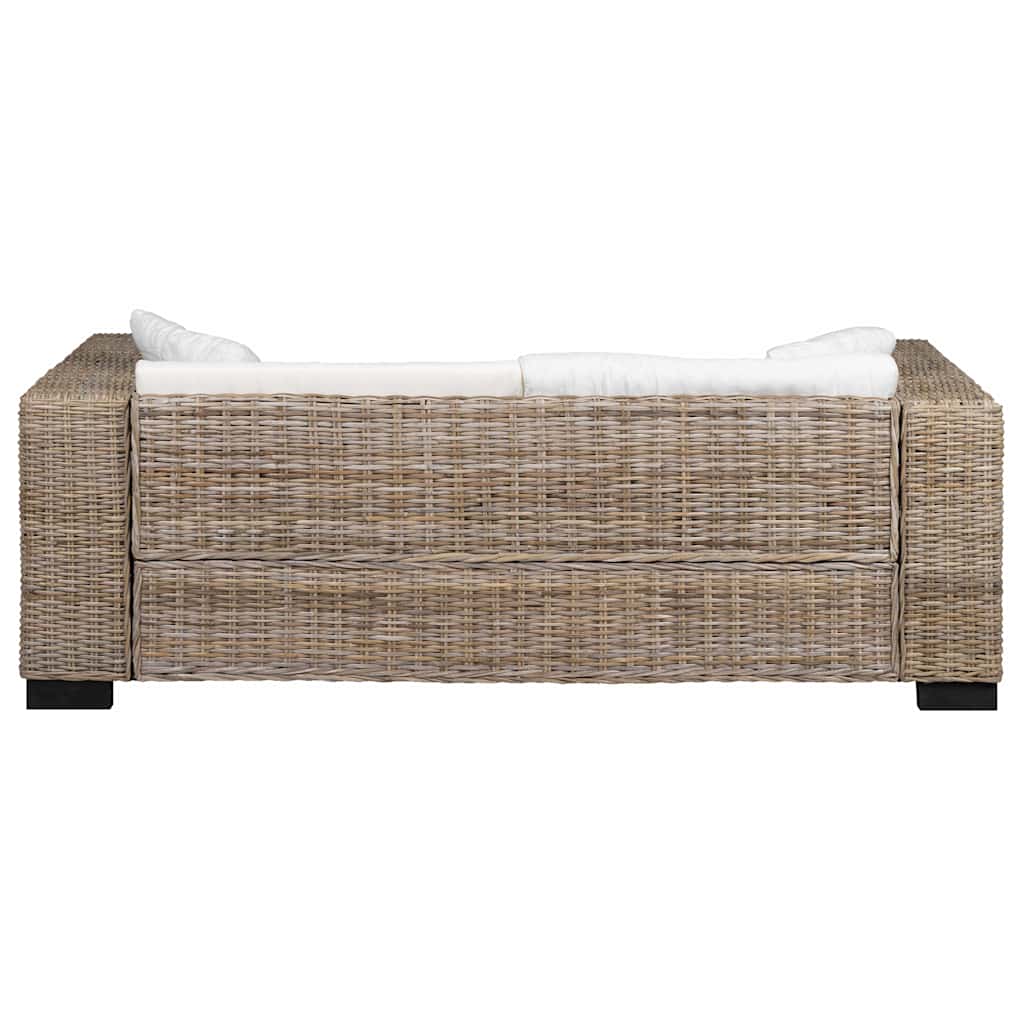3-Sitzer Sofa Echtes Rattan