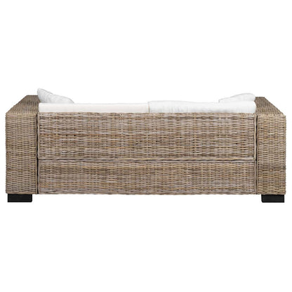 3-Sitzer Sofa Echtes Rattan