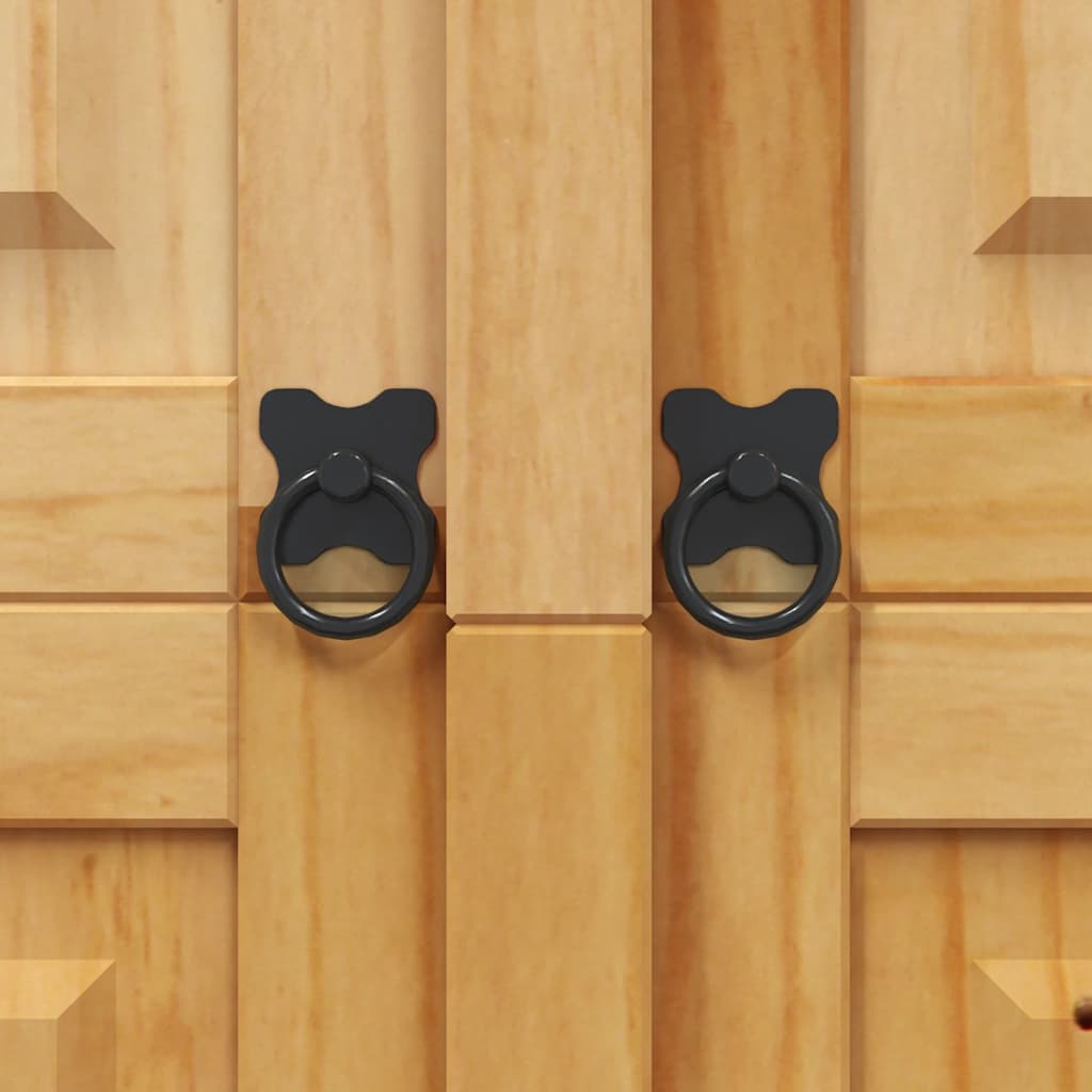 Kleiderschrank Mexiko-Stil Kiefernholz 2 Türen Braun