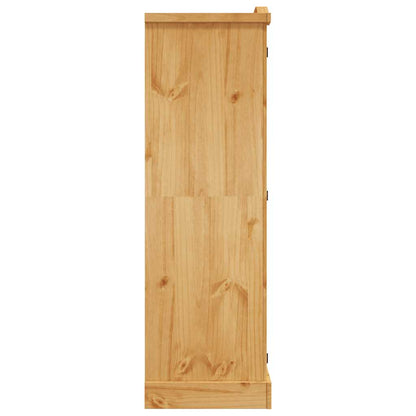 Kleiderschrank Mexiko-Stil Kiefernholz 3 Türen Braun