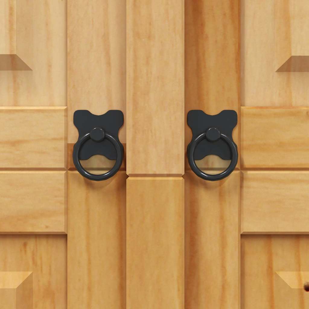 Kleiderschrank Mexiko-Stil Kiefernholz 3 Türen Braun