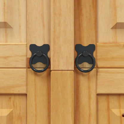 Kleiderschrank Mexiko-Stil Kiefernholz 3 Türen Braun