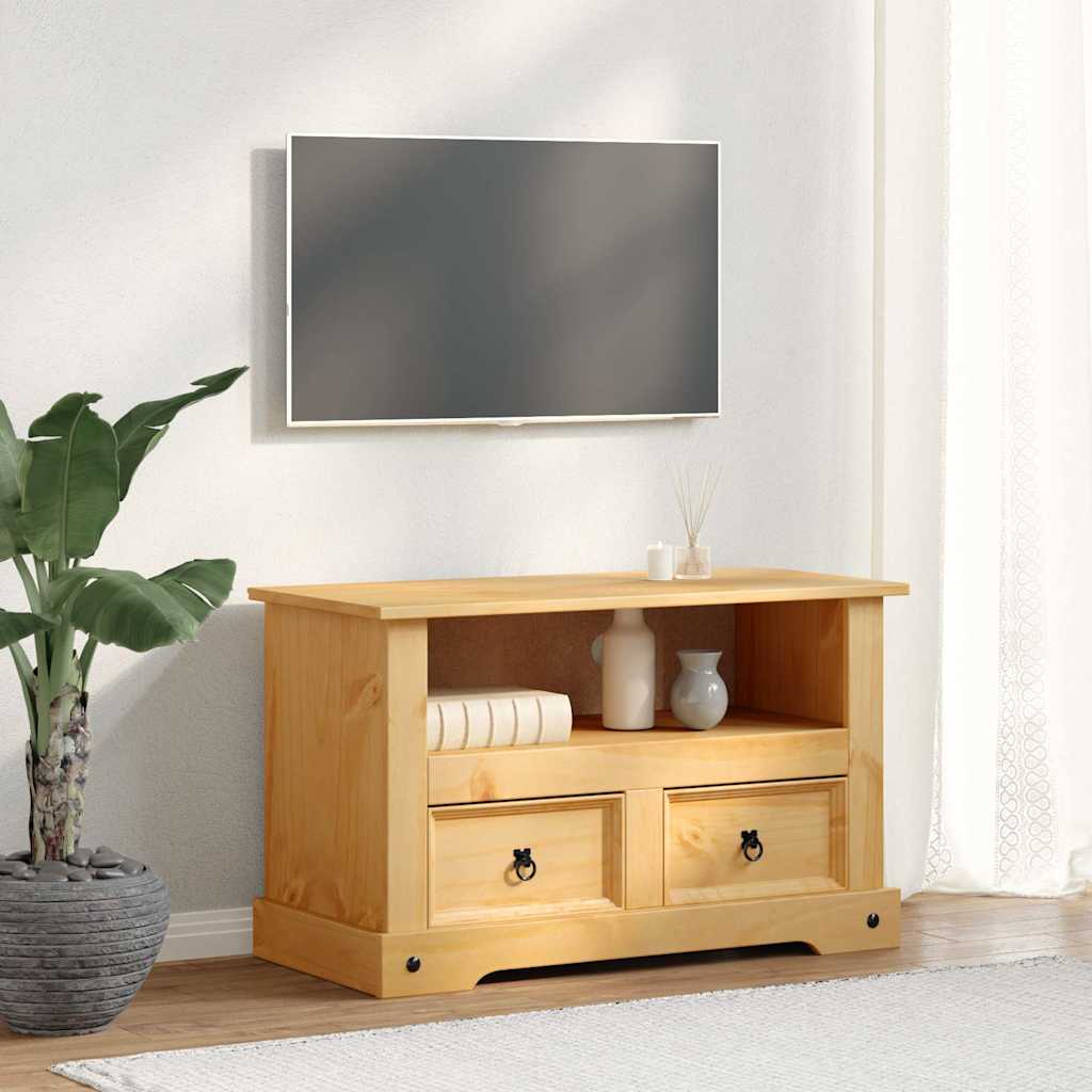 TV-Schrank Mexiko-Stil Kiefernholz 91x43x56 cm