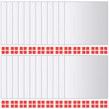 24-tlg. Spiegelfliesen-Set Quadratisch Glas