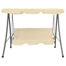 Hollywoodschaukel mit Sonnendach Sandweiß