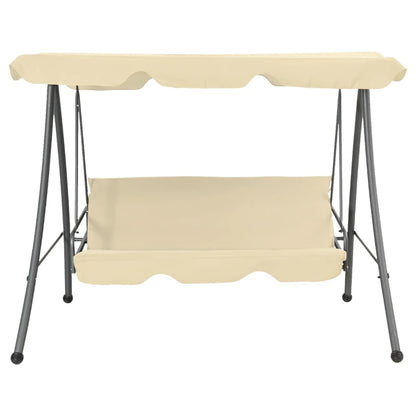 Hollywoodschaukel mit Sonnendach Sandweiß