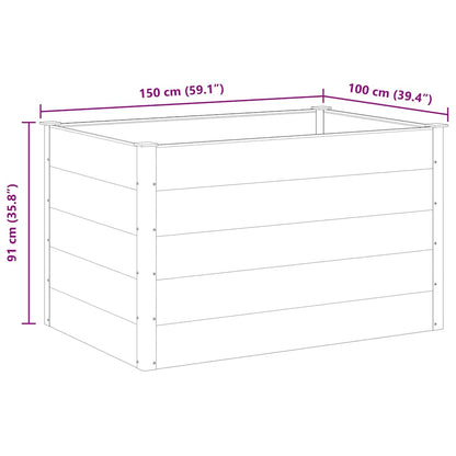 Garten-Hochbeet WPC 150x100x91 cm Grau