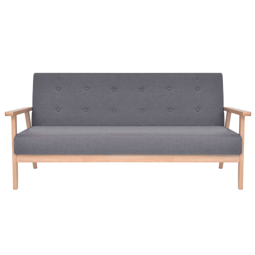 3-Sitzer Sofa Stoff Dunkelgrau