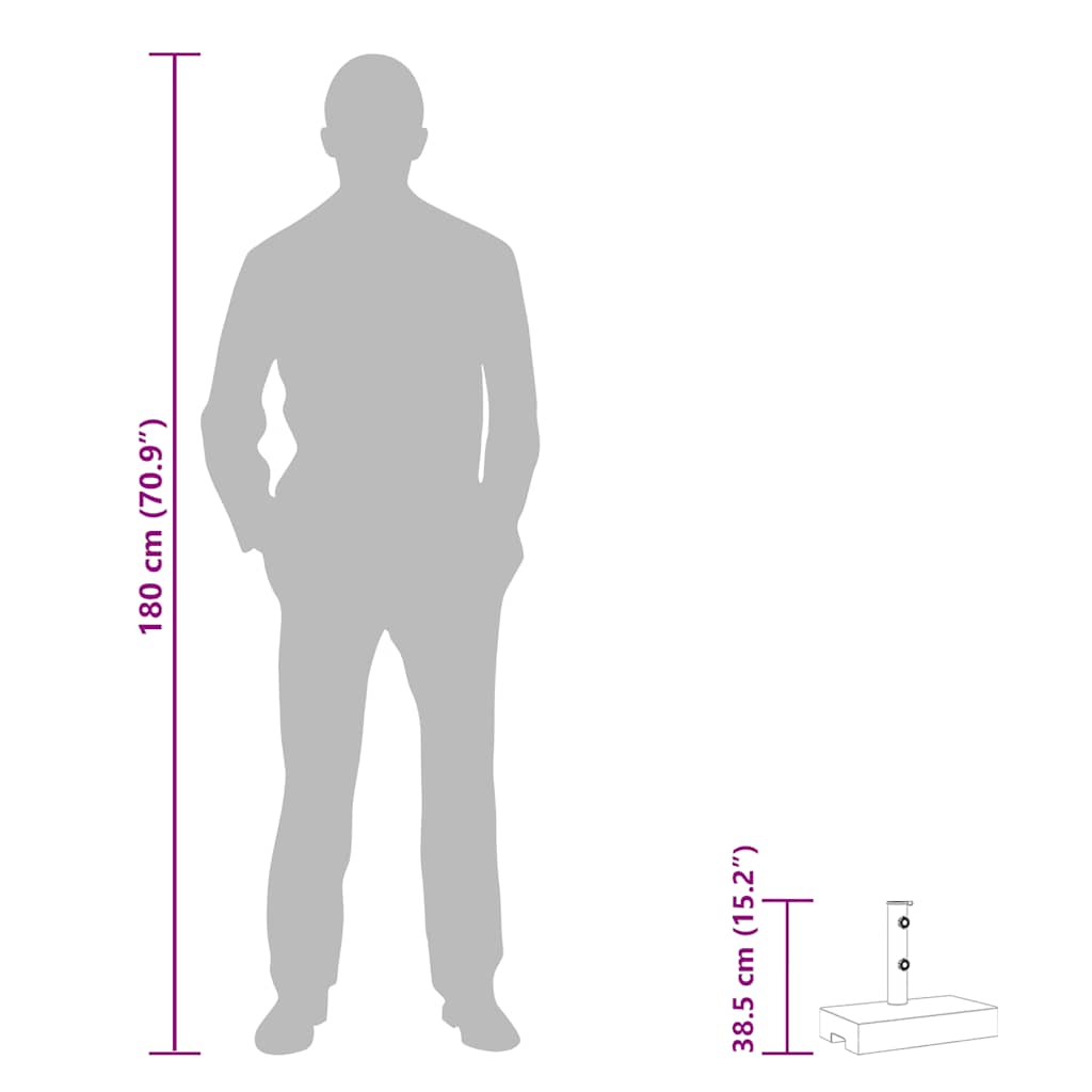 Sonnenschirmständer Granit Rechteckig 25 kg