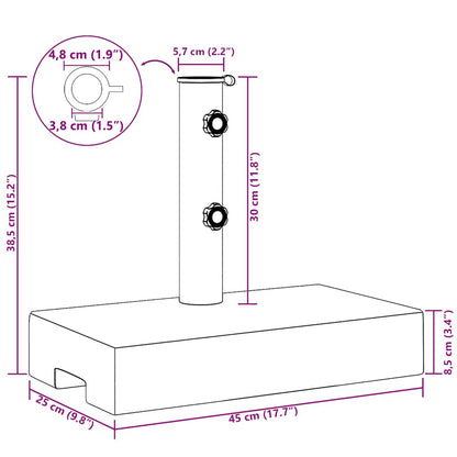 Sonnenschirmständer Granit Rechteckig 25 kg