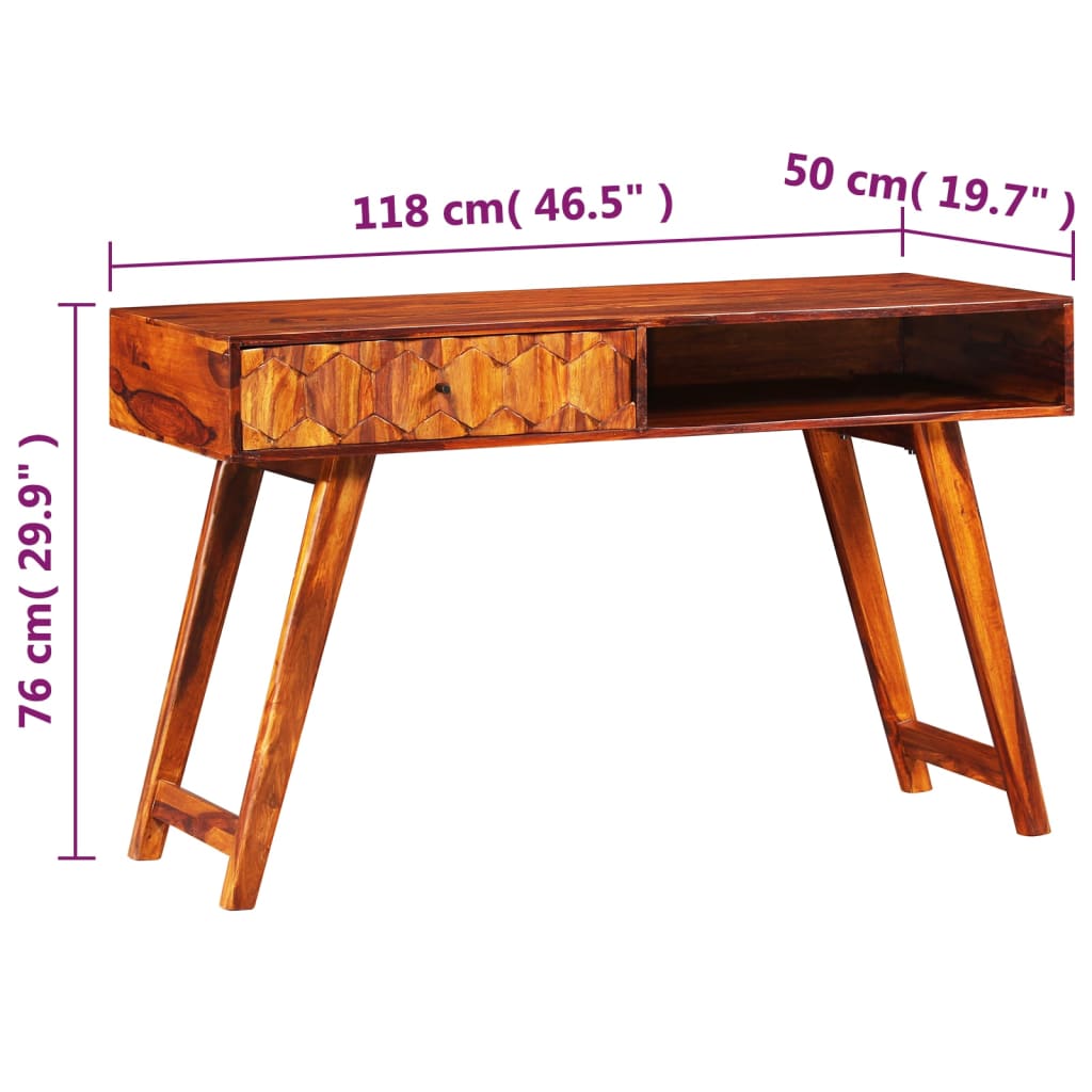 Schreibtisch Massivholz Akazie 118 x 50 x 76 cm