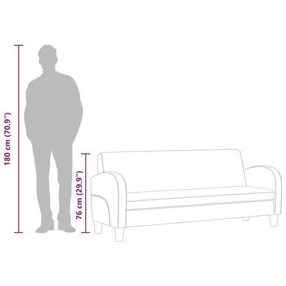 3-Sitzer-Sofa Kunstleder Schwarz