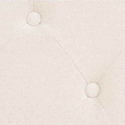 2-tlg. Sofa-Set Stoff Cremeweiß