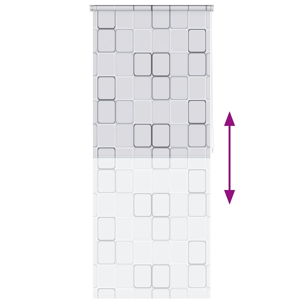 Duschrollo 80x240 cm Quadratmuster
