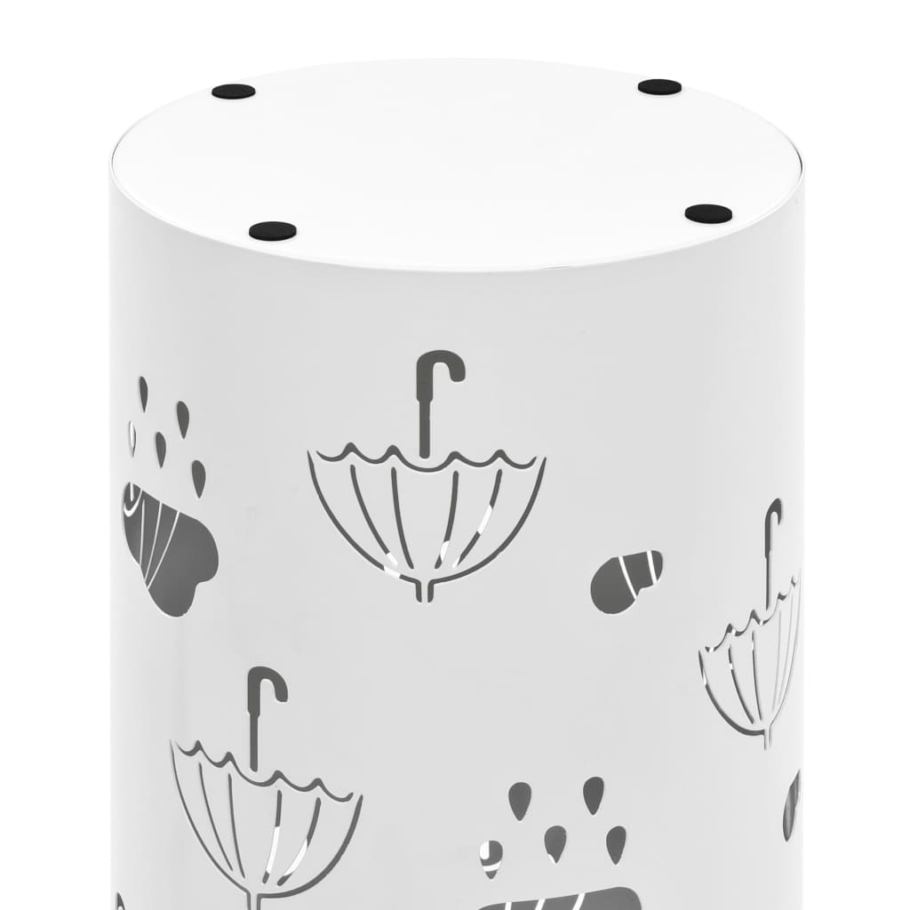 Regenschirmständer Regenschirm-Motiv Stahl Weiß