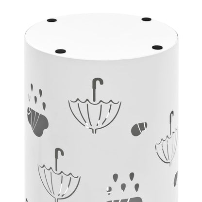 Regenschirmständer Regenschirm-Motiv Stahl Weiß