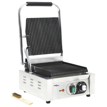 Gerillter Panini-Grill Edelstahl 1800 W 31x30,5x20 cm