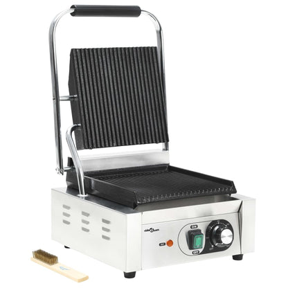 Gerillter Panini-Grill Edelstahl 1800 W 31x30,5x20 cm
