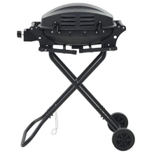 Gasgrill Tragbar mit Kochzone Schwarz