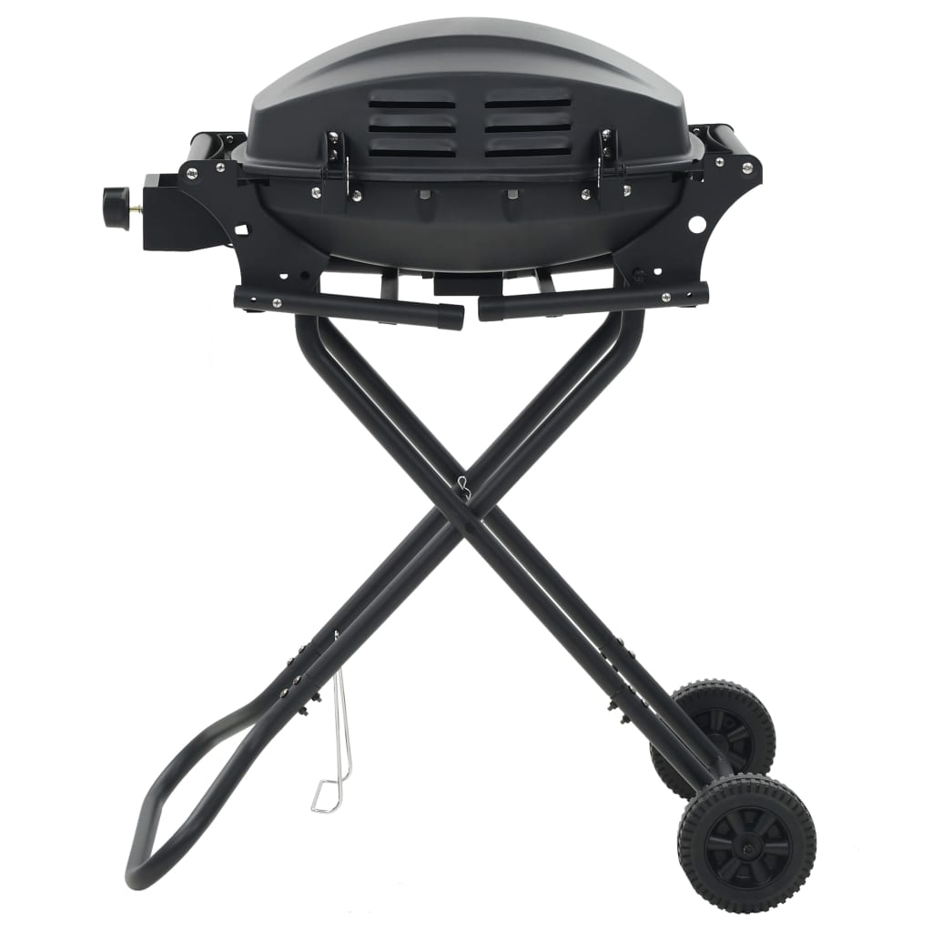 Gasgrill Tragbar mit Kochzone Schwarz