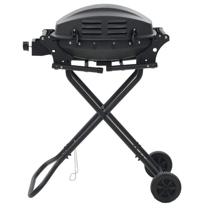 Gasgrill Tragbar mit Kochzone Schwarz
