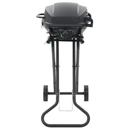 Gasgrill Tragbar mit Kochzone Schwarz