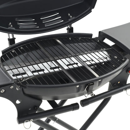 Gasgrill Tragbar mit Kochzone Schwarz