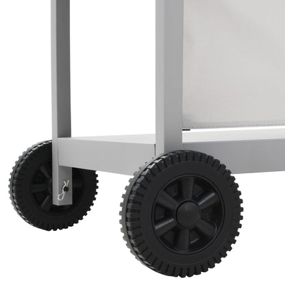 Gasgrill mit 6 Flammen Edelstahl Silbern