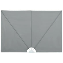 Faltbarer Terrassen-Seitenfächer Grau 300×150 cm