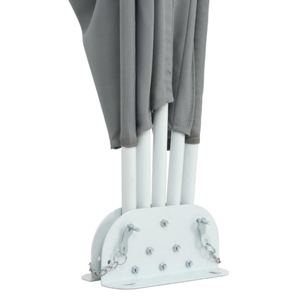 Faltbarer Terrassen-Seitenfächer Grau 300×150 cm