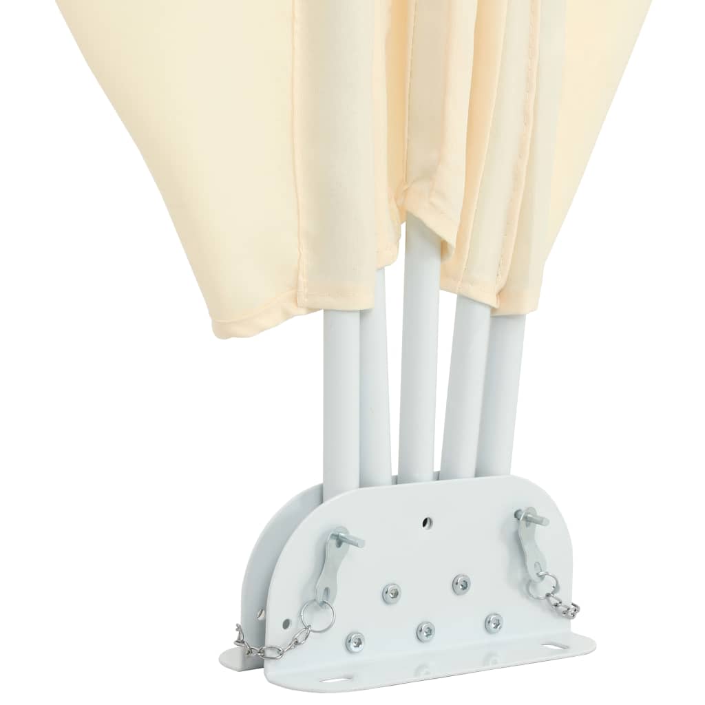 Faltbarer Terrassen-Seitenfächer Creme 240×160 cm