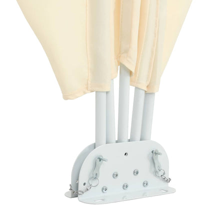 Faltbarer Terrassen-Seitenfächer Creme 240×160 cm