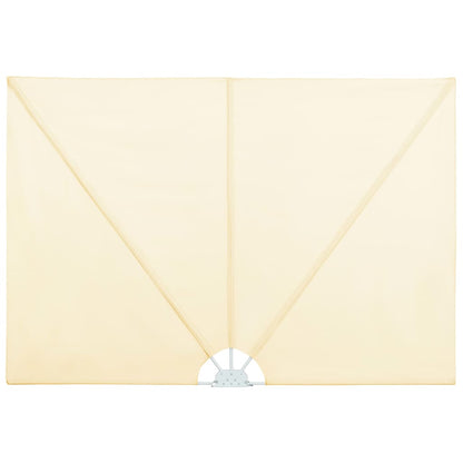 Faltbarer Terrassen-Seitenfächer Creme 300×150 cm